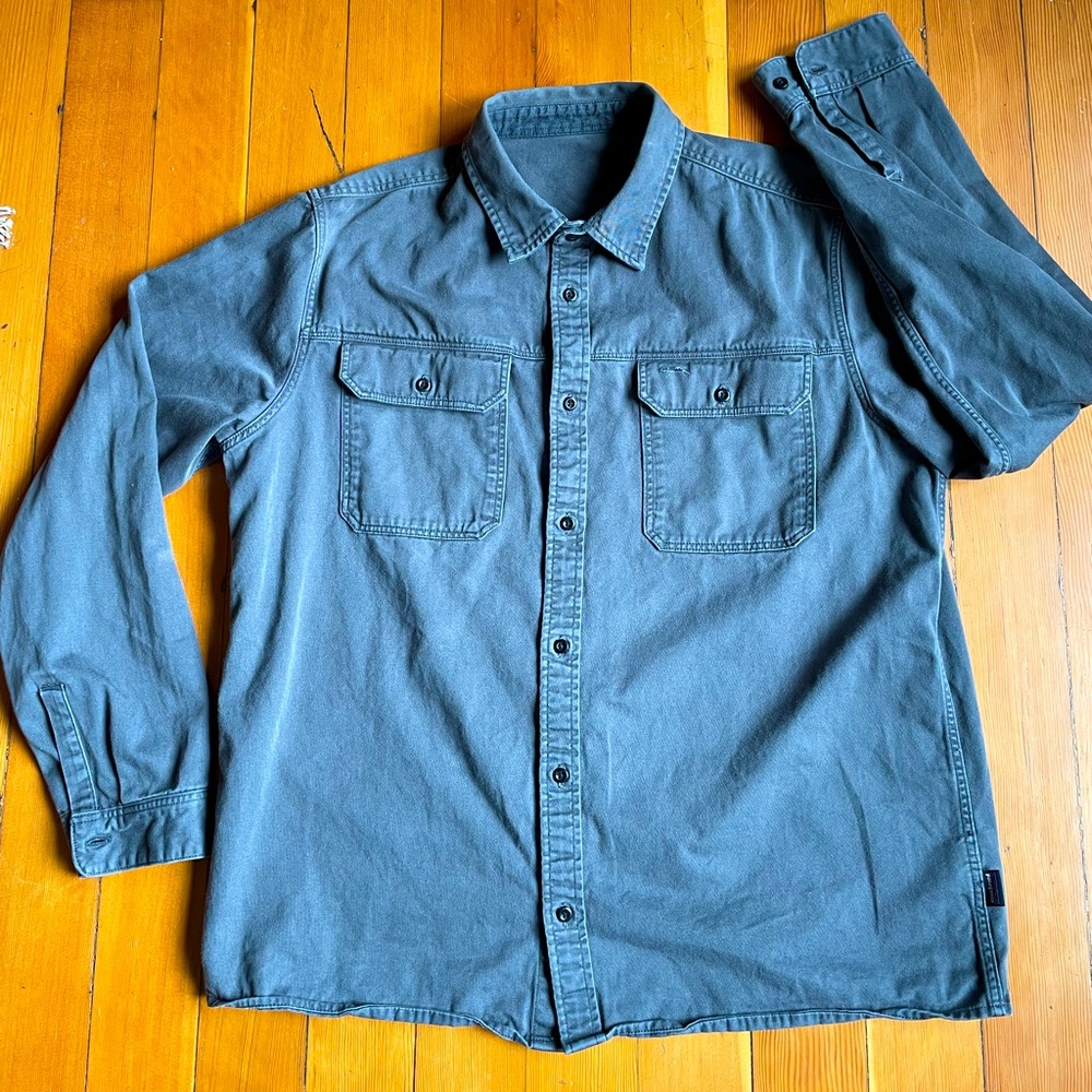Heavy Denim Organic Cotton Button Down Casual Work Shirt from Patagonia
